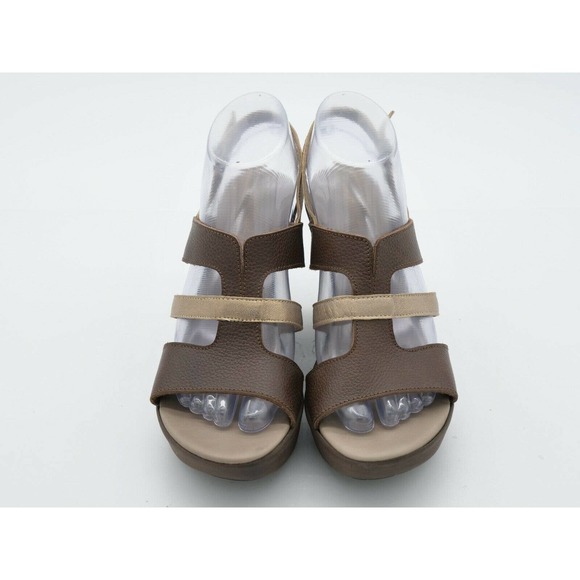 Matisse Sandals Womens 8.5 Brown Leather Platform Wedge Slingback EUR 39 - Picture 6 of 9